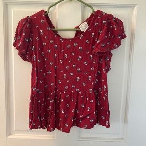 Ditsy floral crop top